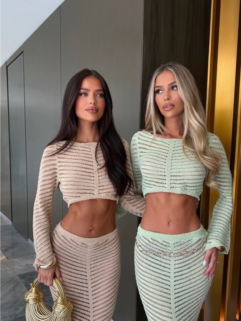 Long Sleeve Olive Knit Maxi Dress